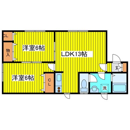 環状通東駅 徒歩26分 2階の物件間取画像